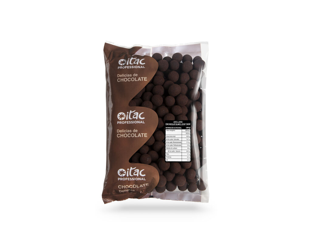 Bombón de avellana y tres chocolates